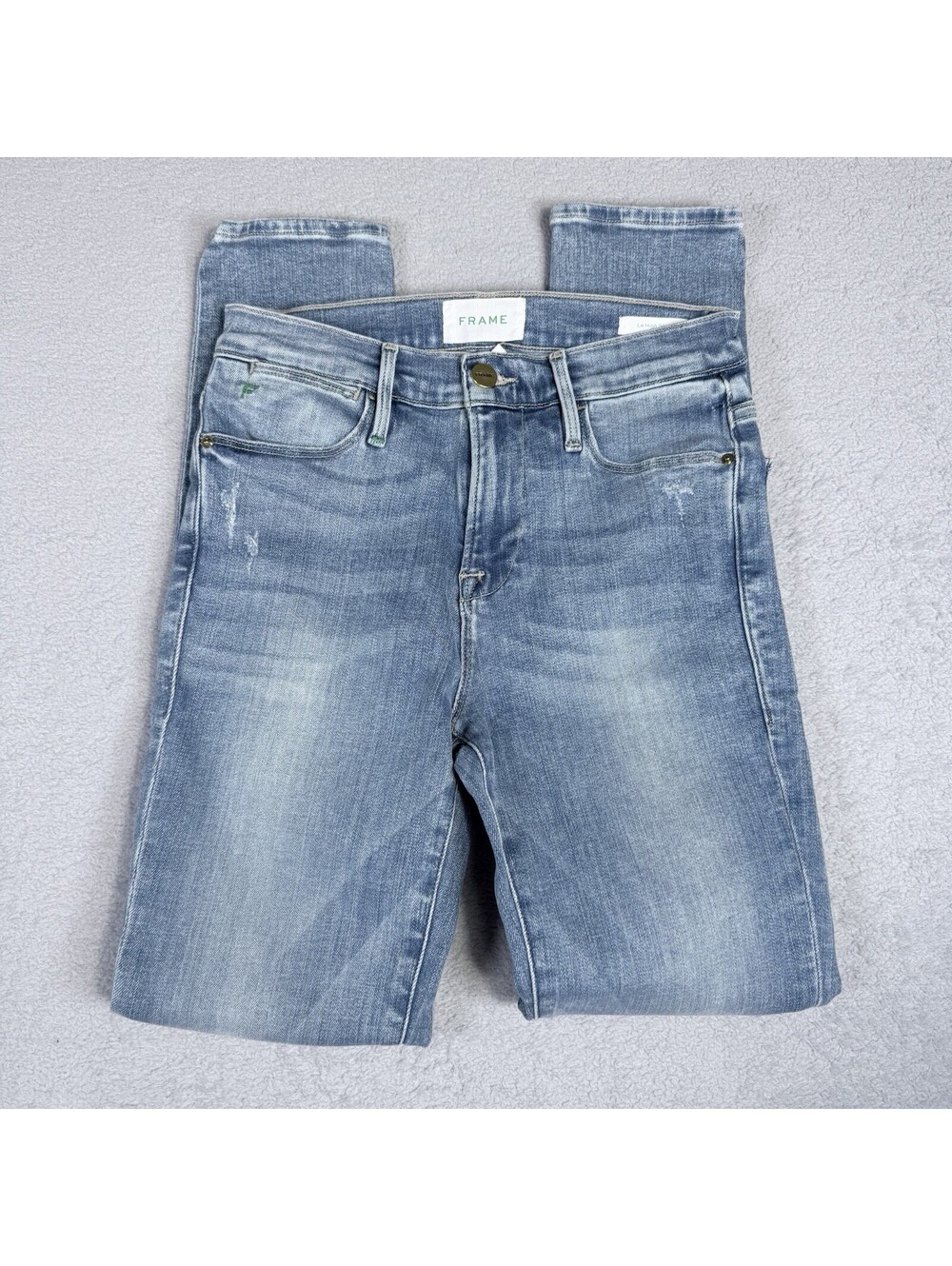 Frame Womens Size‎ 25 Le Skinny De Jeanne Crop Jeans Light Wash Denim